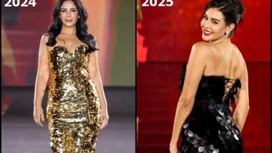 السر في فستان قشر السمك.. هل خطفت ياسمين صبري "مقعد" منى زكي في عرض لوريال باريس 8 - Egypodcast. lorial - Egypodcast.